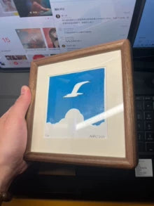 Bowen Seagull — Framed Reduction Woodcut