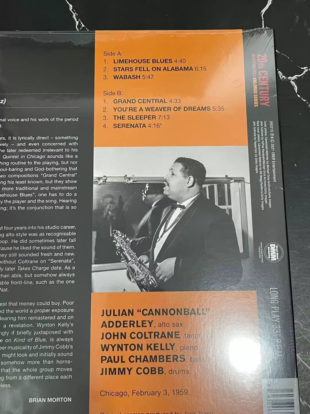 Cannonball Adderley & John Coltrane – In Chicago, Blue Vinyl (LP) – photo 3