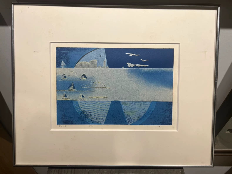 Sky and Sea – Signed Japanese Wood Engraving – 1/10