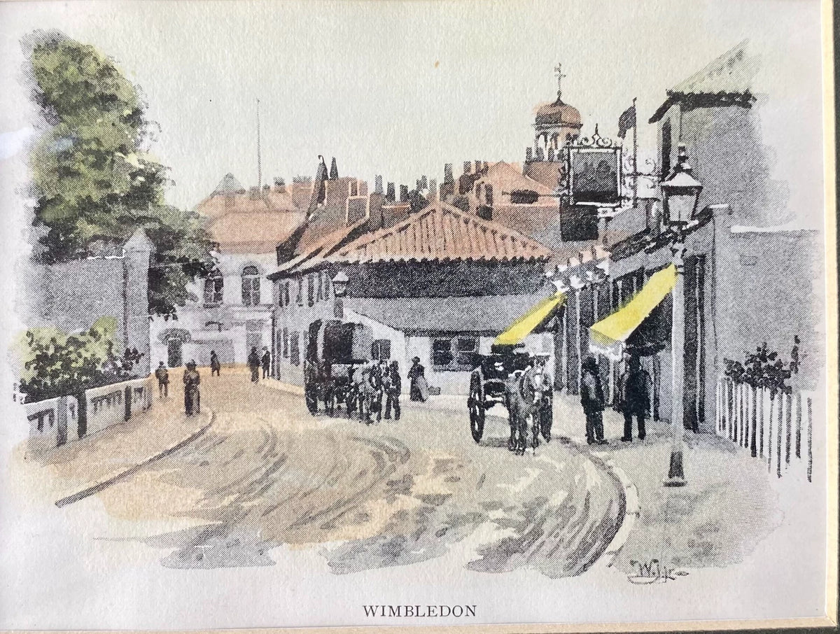 Wimbledon Street Scene – Mounted Colour Print – actual item photograph 2