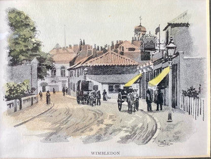 Wimbledon Street Scene – Mounted Colour Print – actual item photograph 2