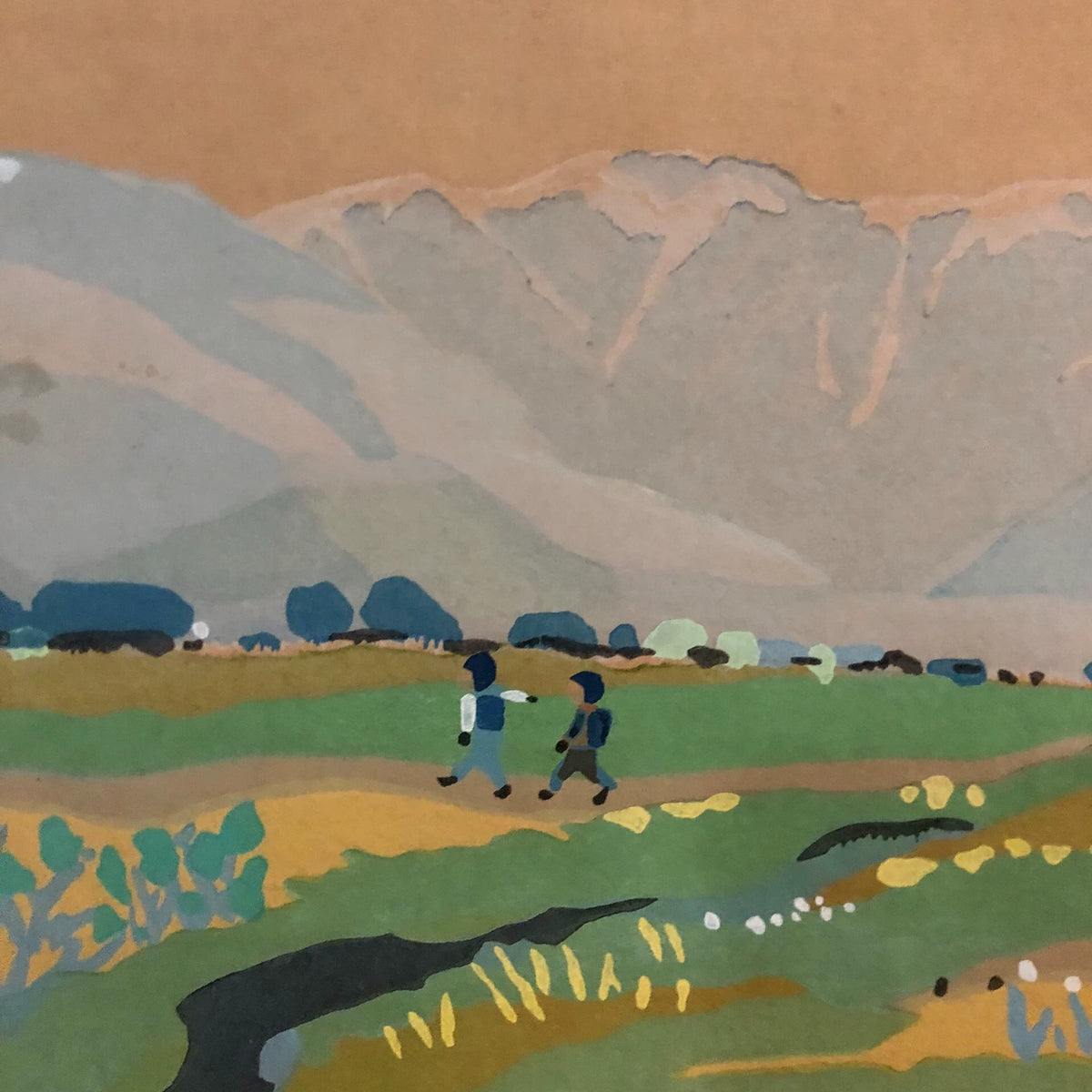 Japanese Alpine Landscape – Signed 1988 Framed Print 39/200 – detail 5