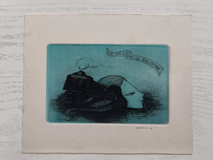 Kobayashi Donge – Copperplate Bookplate Print — product detail 2