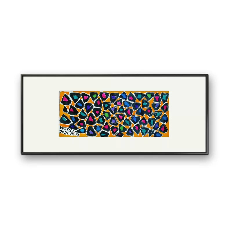 Colourful Abstract Paintings – Eight Individual Works – 20 × 45 cm