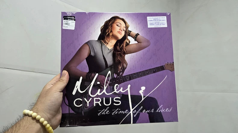 Miley Cyrus – The Time of Our Lives UO Purple & White Splatter Vinyl LP — Default Title