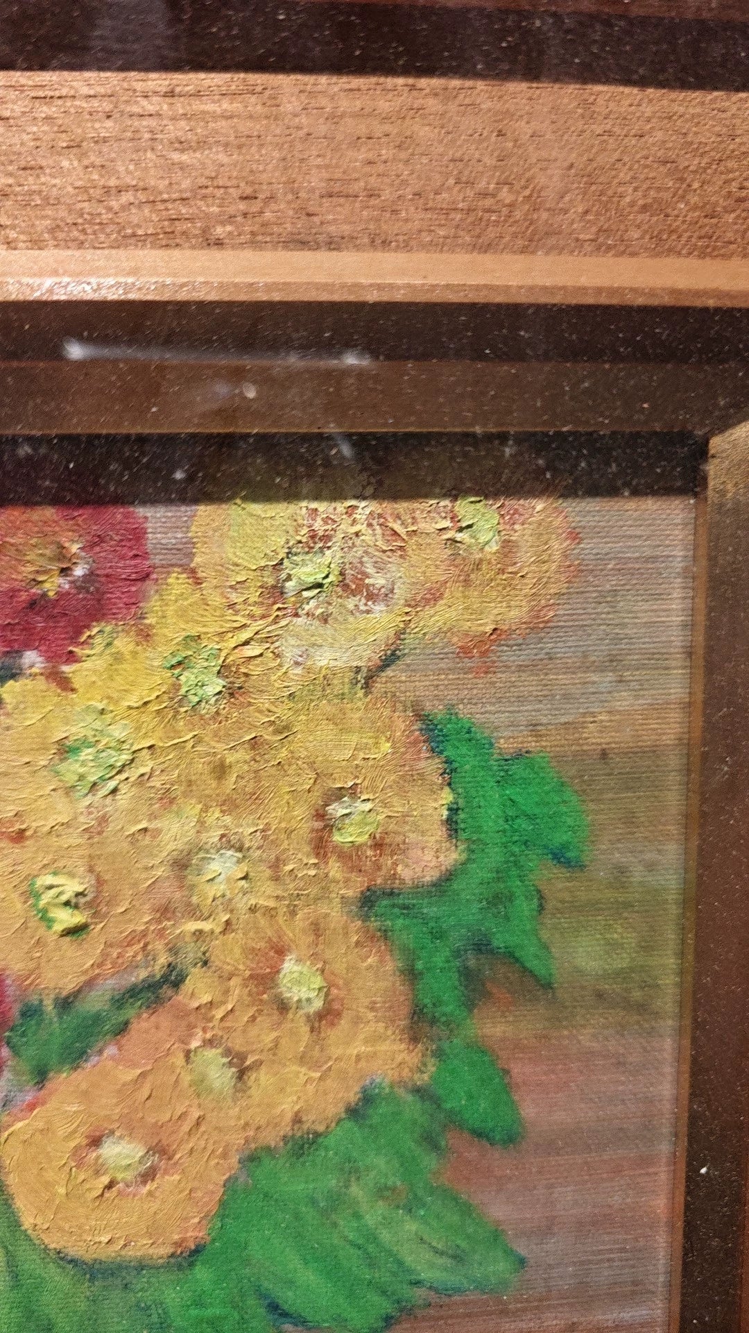 Flowers in a Blue Vase – Framed Painting