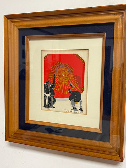 Festival Lantern – Signed Numbered Japanese Print, 1997 – detail 9