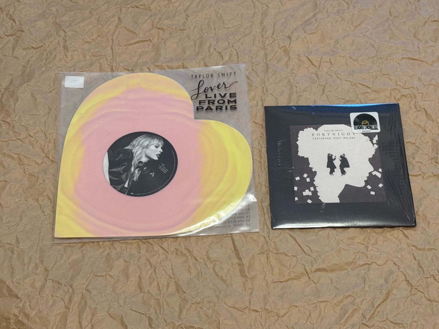 Taylor Swift – Lover Heart-Shaped Vinyl & Fortnight RSD 7-Inch Vinyl Set — front view
