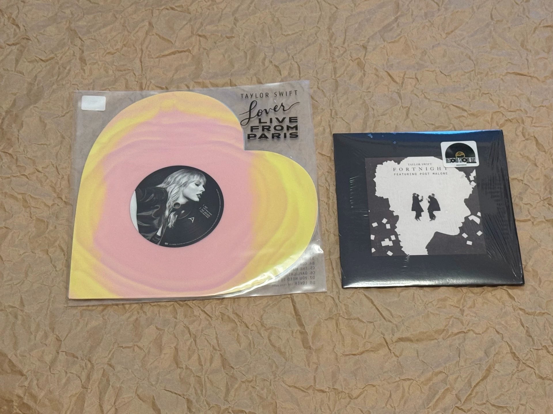 Taylor Swift – Lover Heart-Shaped Vinyl & Fortnight RSD 7-Inch Vinyl Set — front view