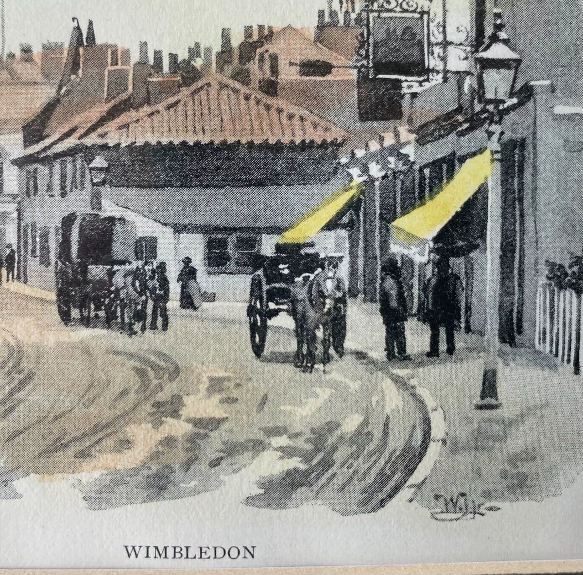 Wimbledon Street Scene – Mounted Colour Print – actual item photograph 3
