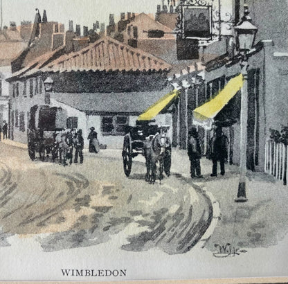 Wimbledon Street Scene – Mounted Colour Print – actual item photograph 3