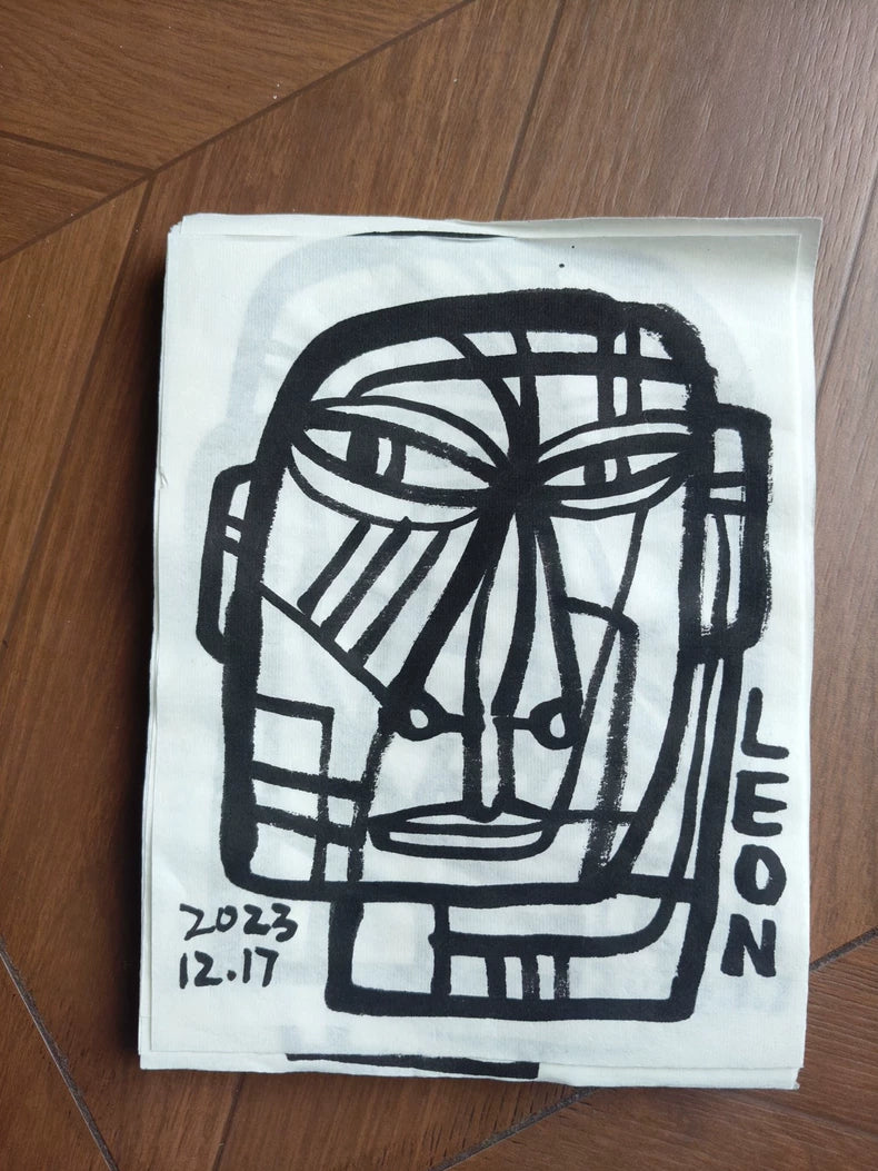 Leon Hand-Drawn Xuan Paper Original – Choice of 9 Designs – Design 6