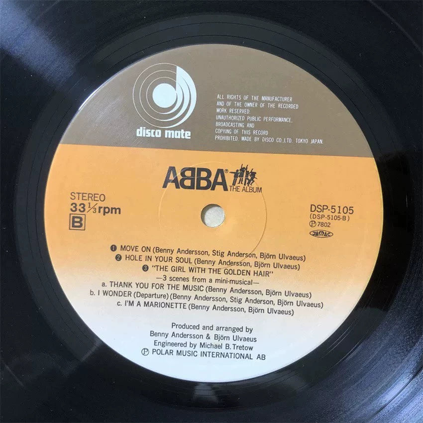 ABBA – The Album – Japanese Vinyl LP – actual copy
