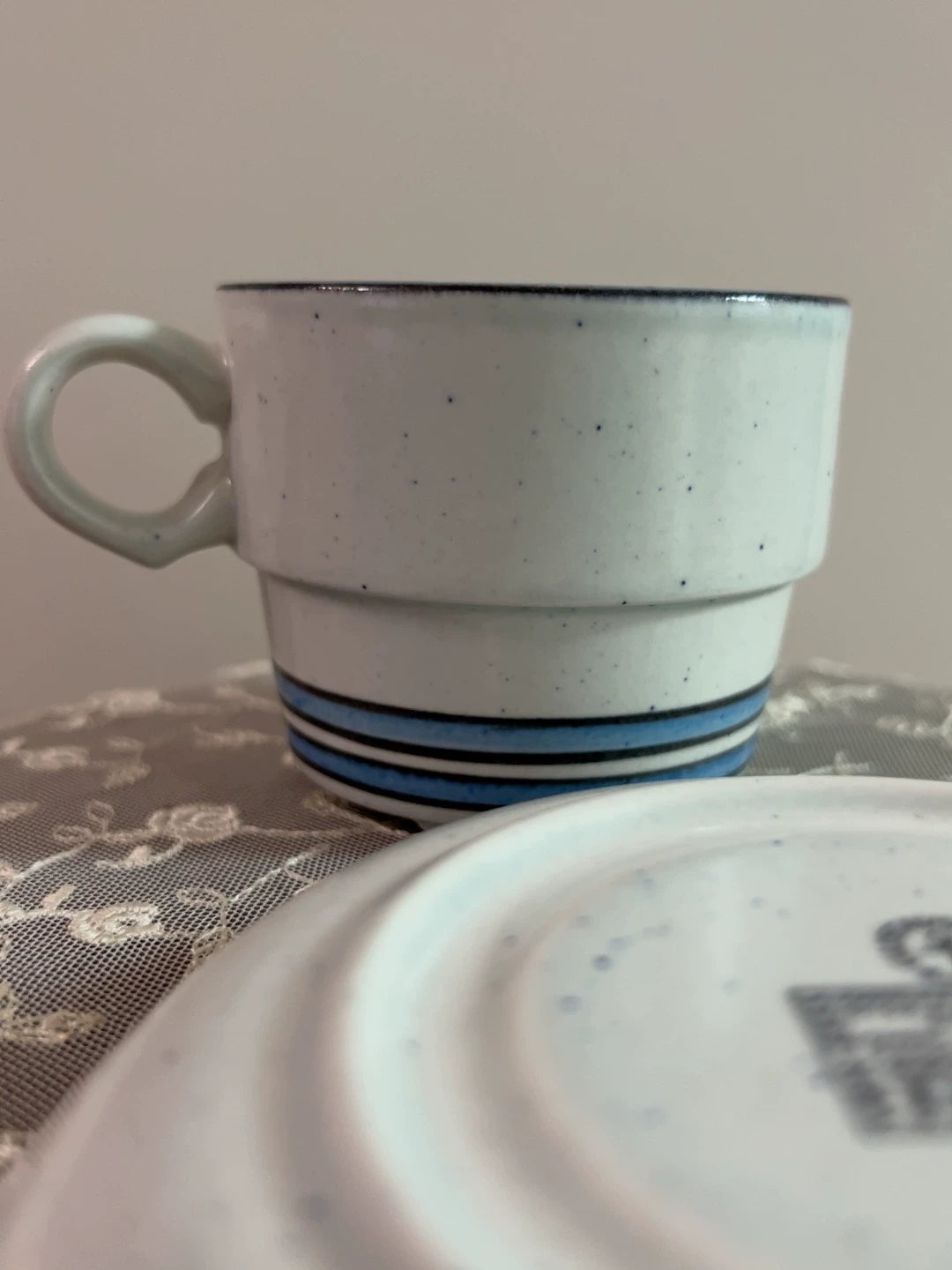 Gustavsberg DART – Blue Stripe Cup and Saucer — product detail 2