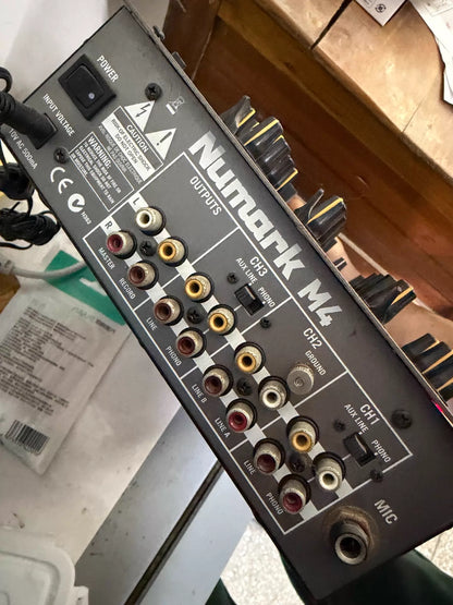 Numark M4 – Three-Channel DJ Mixer with Adaptor – actual item photograph 3