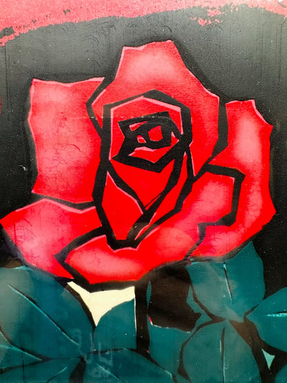 Red Rose – Signed Framed Print – actual item photograph 5