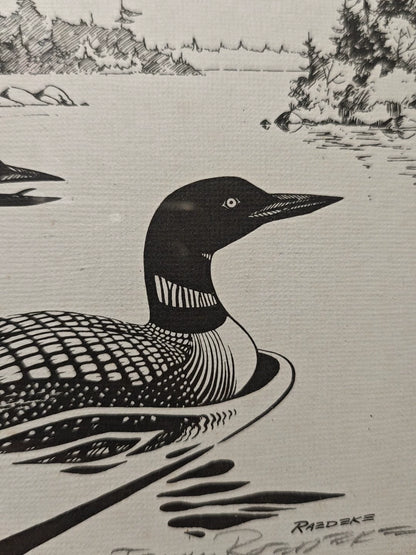 Terry Radeke – Loon – Framed Print 719/900 – detail 5