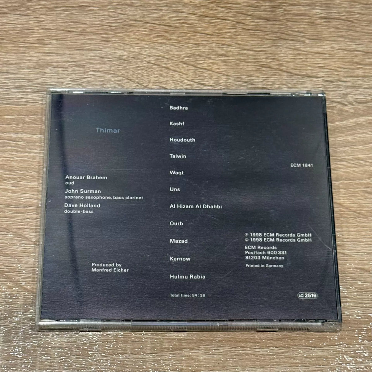 Anouar Brahem, John Surman & Dave Holland – Thimar (CD) – photo 2