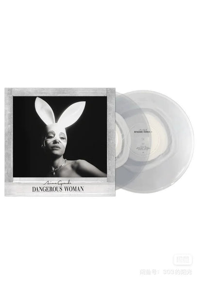 Ariana Grande – Dangerous Woman – 10th Anniversary White/Clear Color Vinyl LP – actual product photo 4