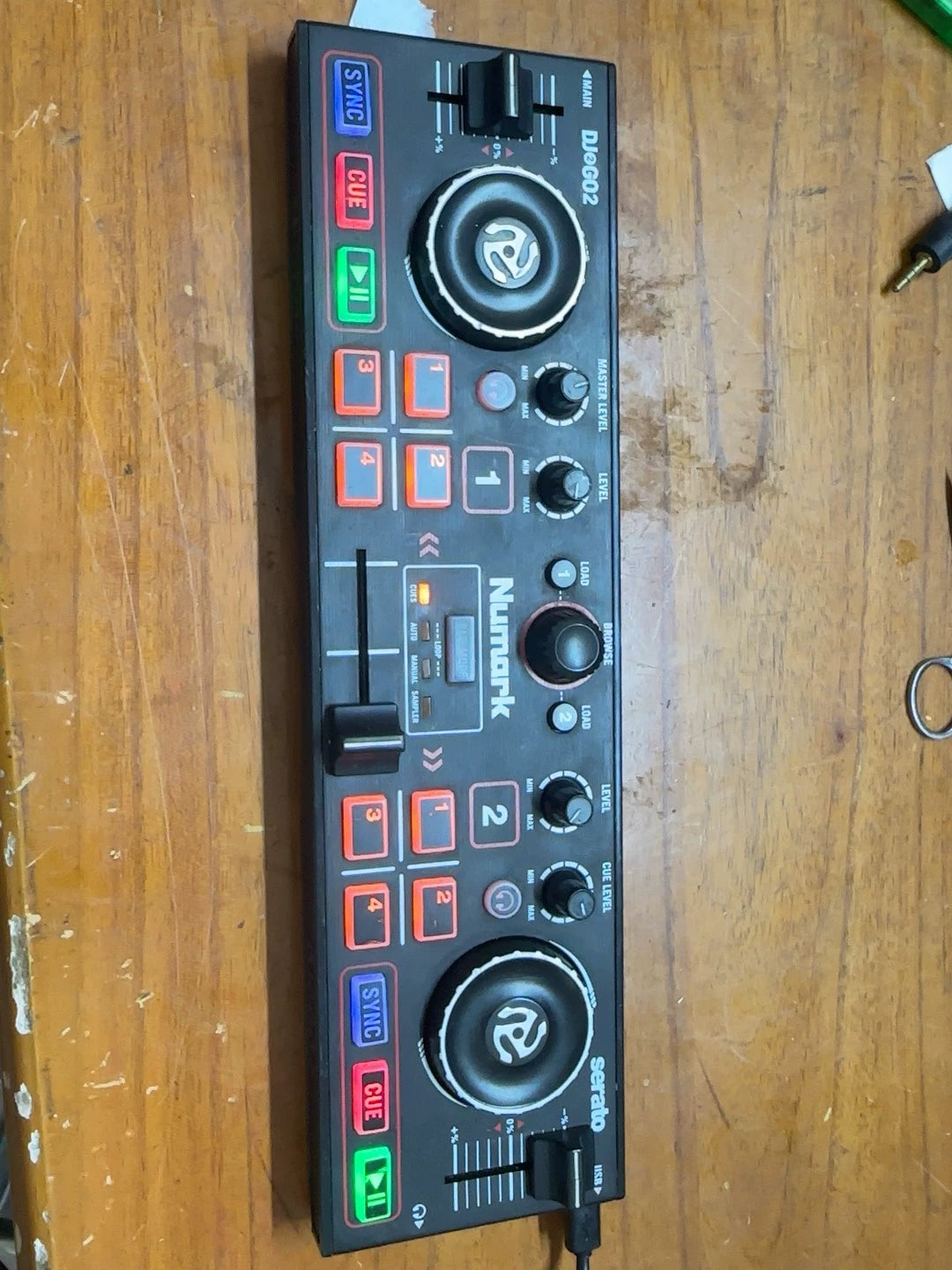 Numark DJ2GO2 – Compact USB DJ Controller – actual item photograph 1