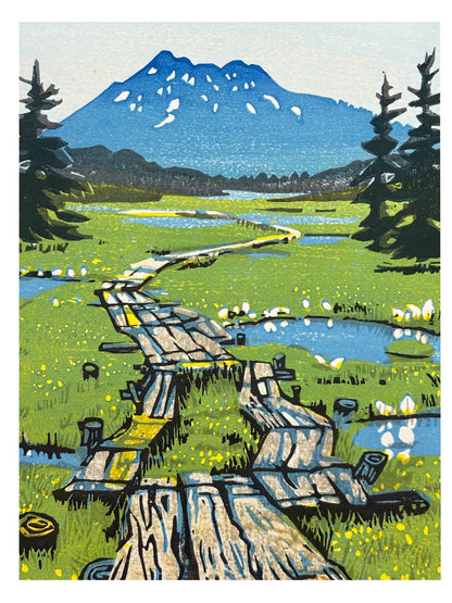 Mountain Boardwalk – Japanese Numbered Print 58/81 – actual item photograph 5