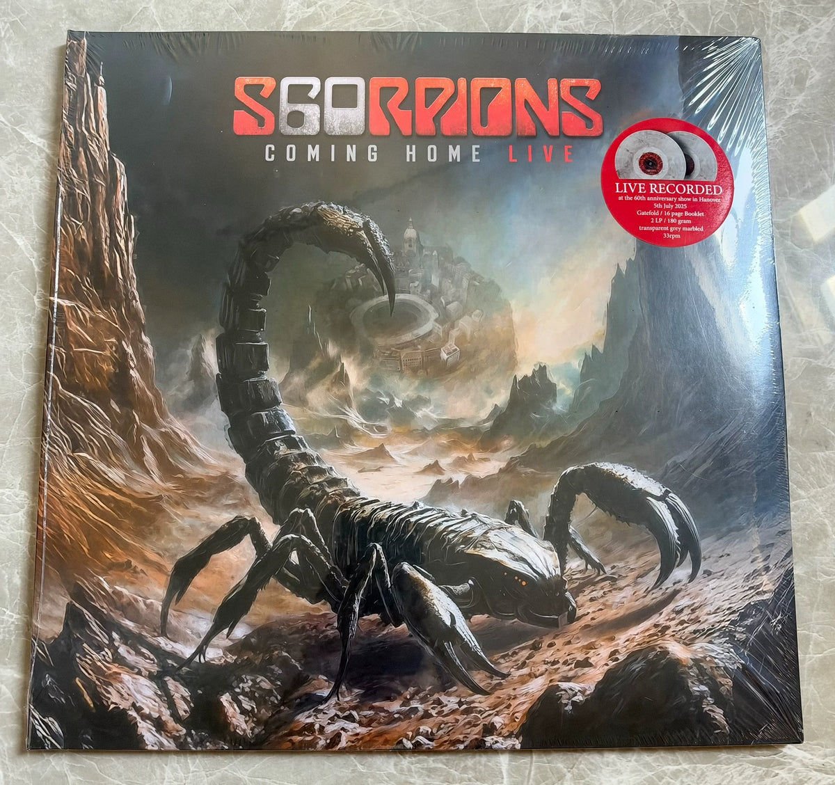 Scorpions – Coming Home Live – Grey 2LP, Sealed