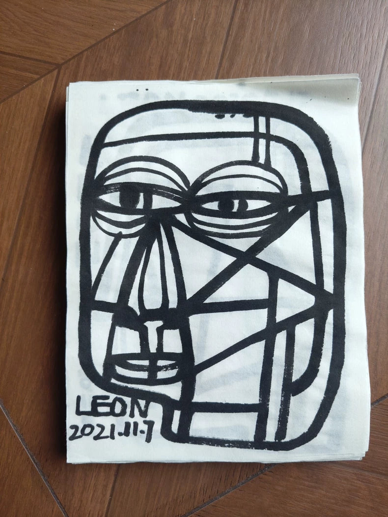 Leon Hand-Drawn Xuan Paper Original – Choice of 9 Designs – Design 4