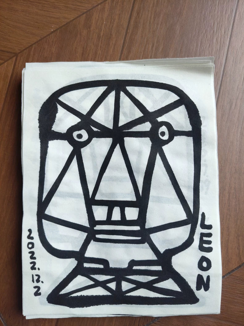 Leon Hand-Drawn Xuan Paper Original – Choice of 9 Designs – Design 7
