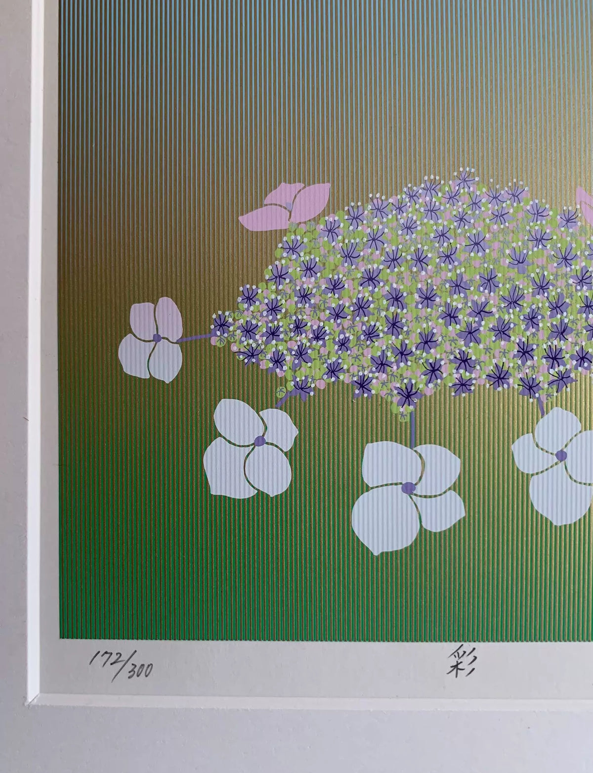 Momo Shimizu – Hydrangea – Signed Framed Screenprint 172/300