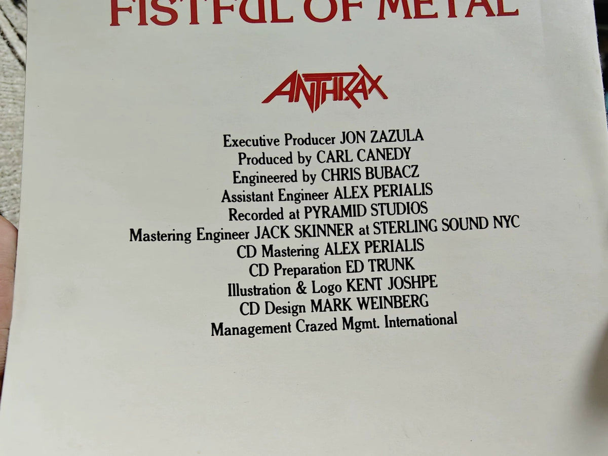 Anthrax – Fistful of Metal – Japanese CD with OBI – actual item photograph 3