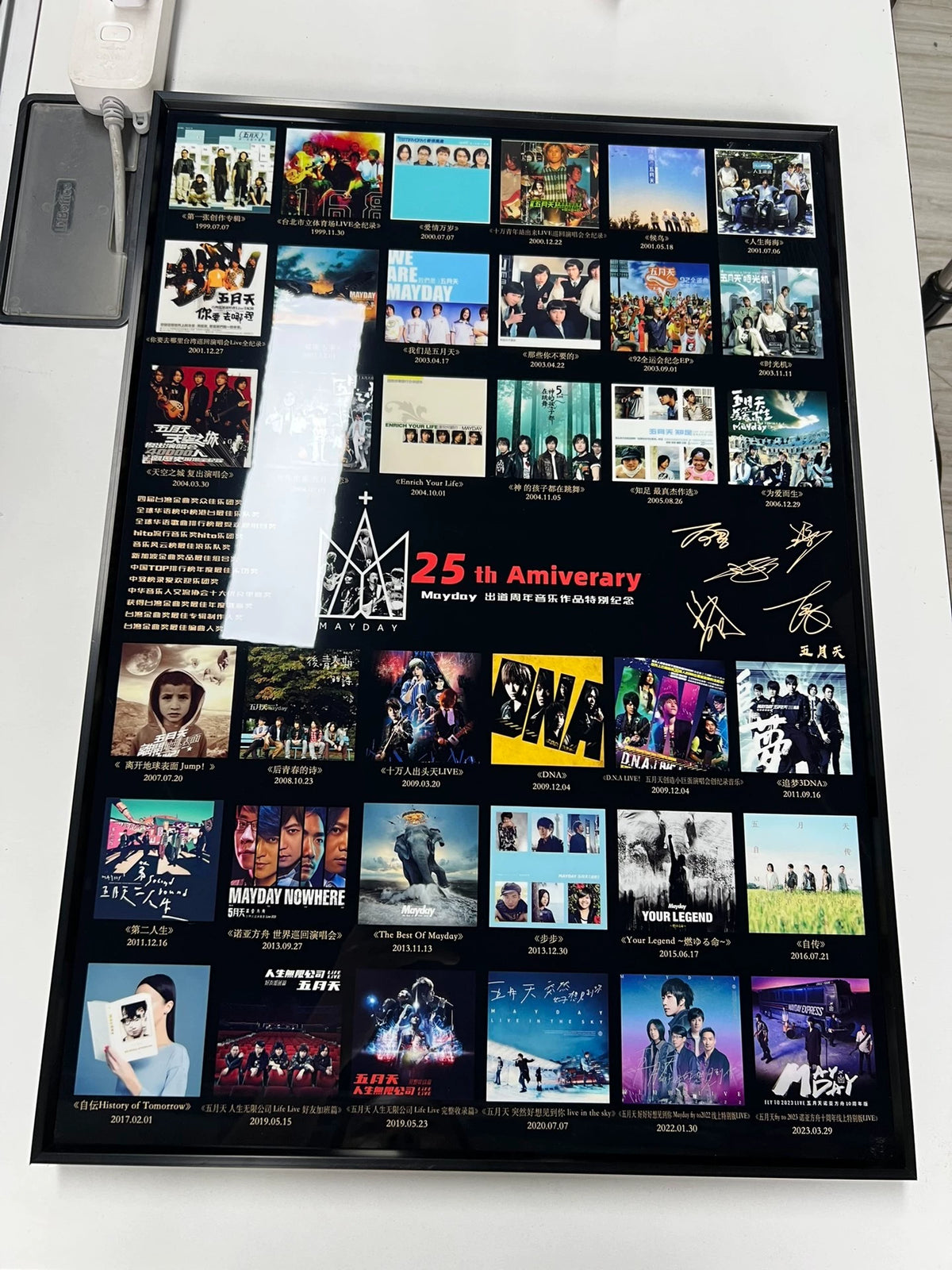 Mayday – 25th Anniversary Discography – Framed Collector Poster – actual item photograph 1