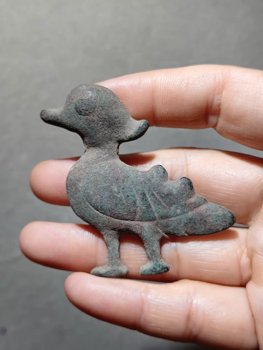 Small Metal Duck Figurine