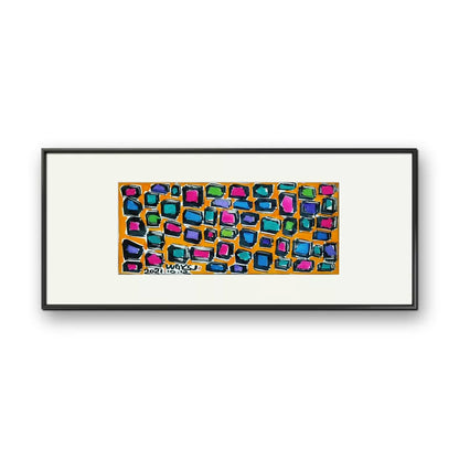 Colourful Abstract Paintings – Eight Individual Works – 20 × 45 cm