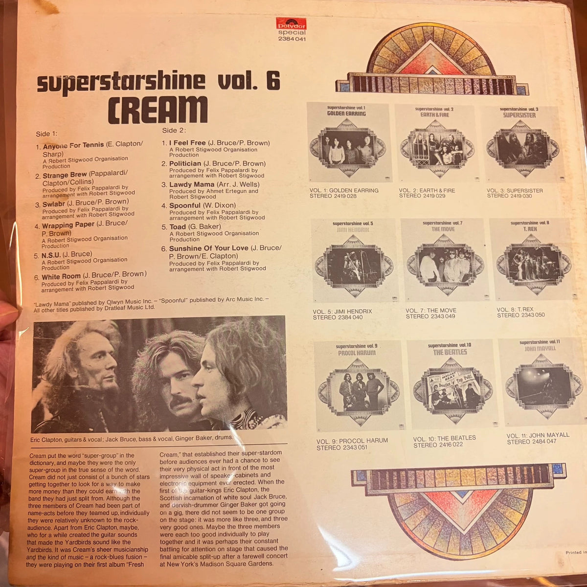 Cream – Superstarshine Vol. 6 (LP) – photo 2