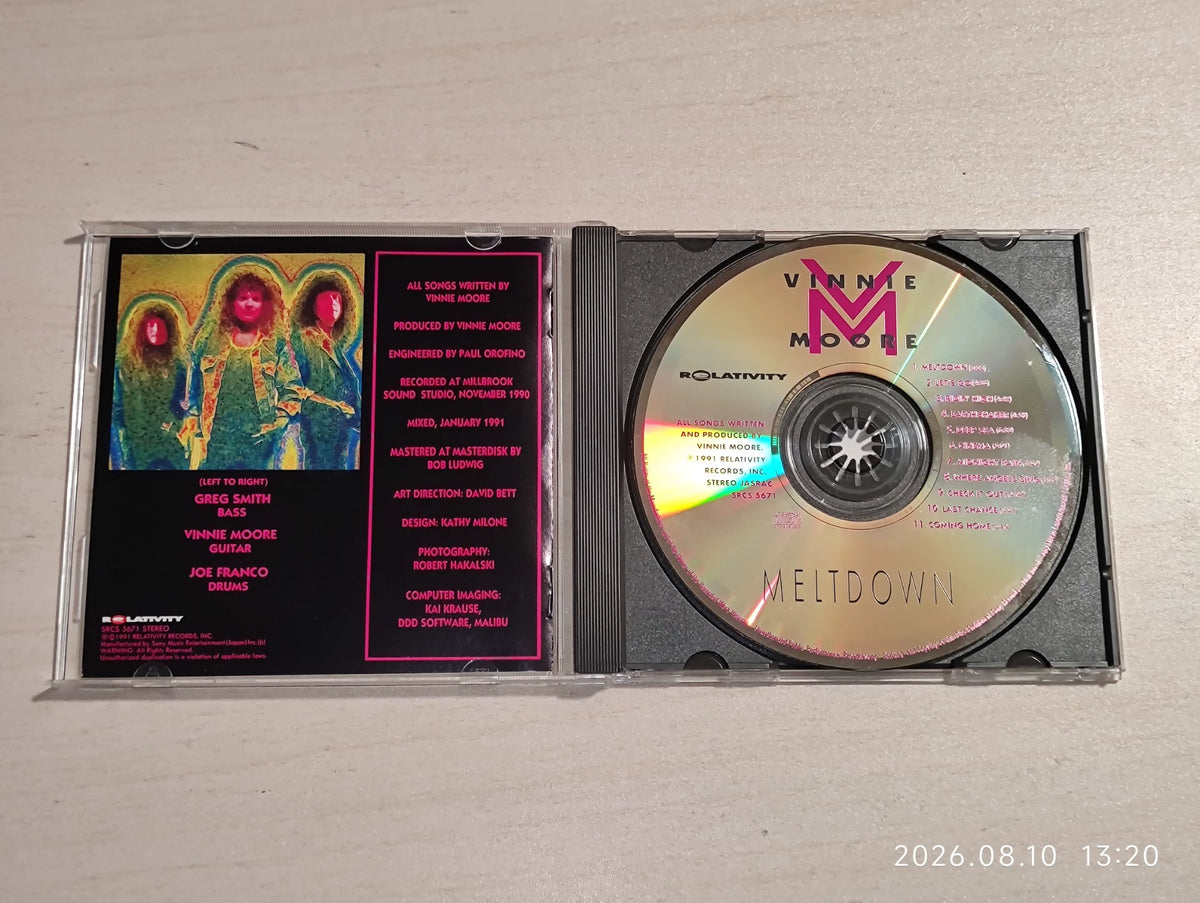 Vinnie Moore – Meltdown – Japanese CD – actual item photograph 3
