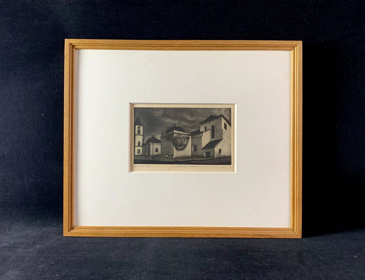 Katsuhiko Yoshida – San Cristobal Temple Signed Mezzotint 6/10 — original seller image