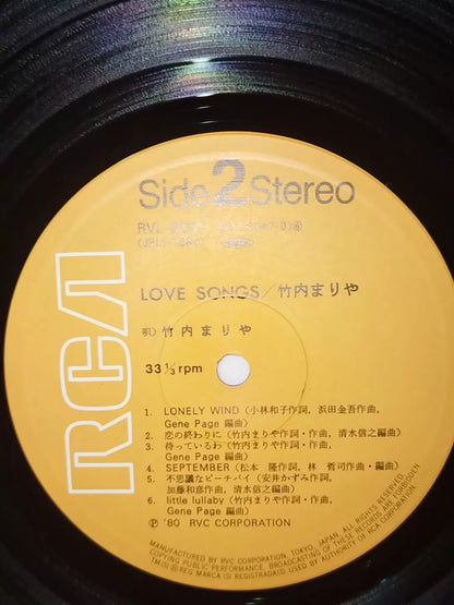 Mariya Takeuchi – Love Songs – 1980 Japan Vinyl (LP) with Obi