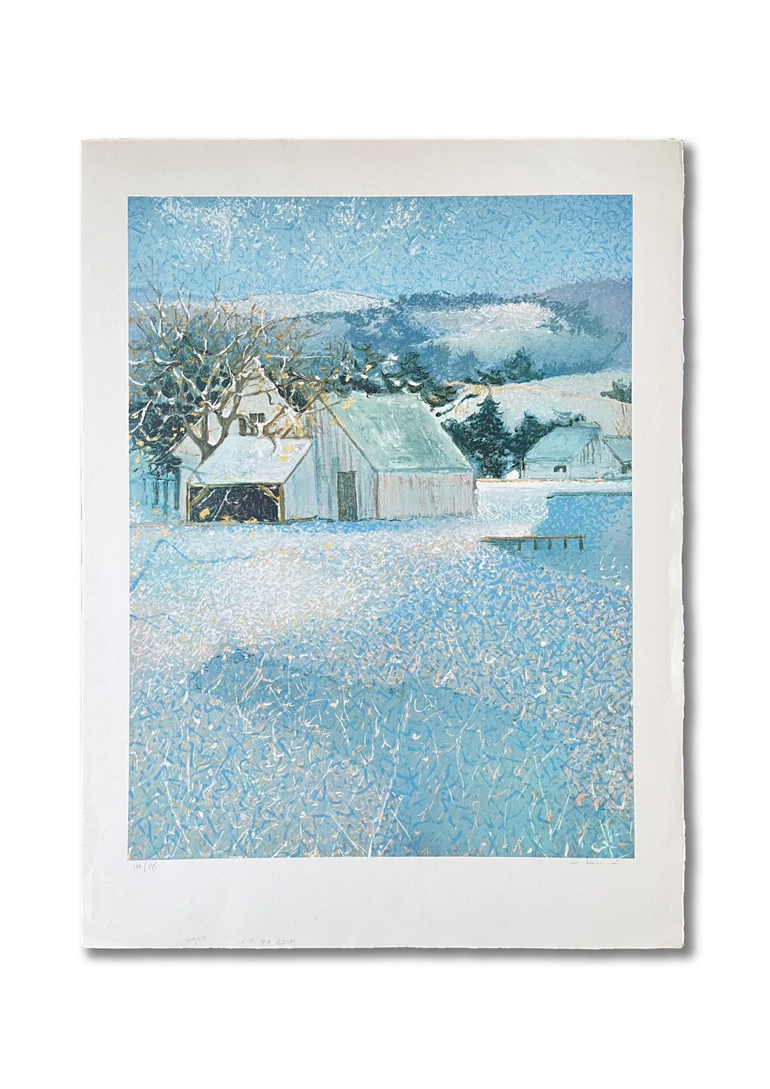 André Bourrié – Silence d’hiver Signed Lithograph 150/175