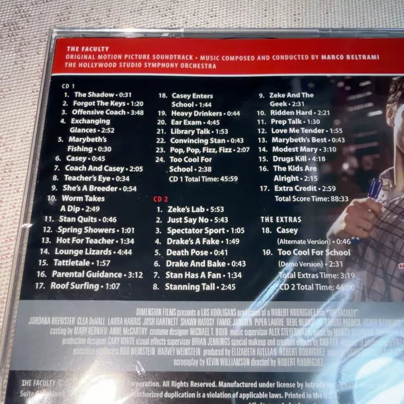 The Faculty Original Motion Picture Score – Intrada 2CD – Sealed – photo 5
