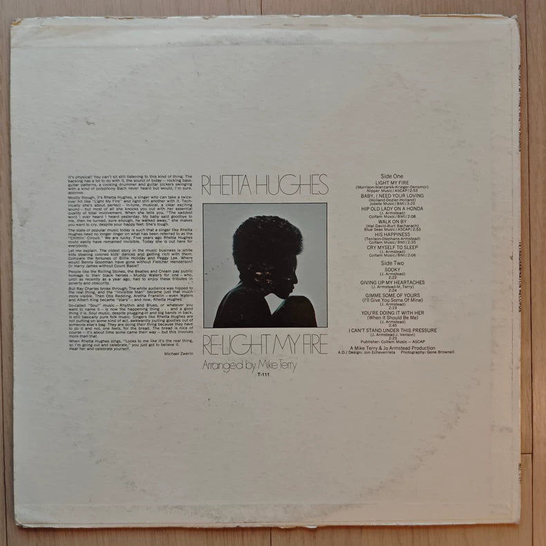 Rhetta Hughes – Re-Light My Fire – 1969 US Vinyl LP