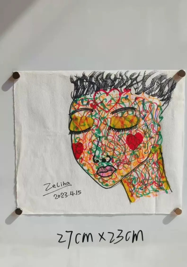 Zeliha Signed Original African Portrait Drawing – Choice of 8 – Artwork 1
