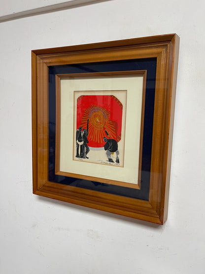 Festival Lantern – Signed Numbered Japanese Print, 1997 – detail 6