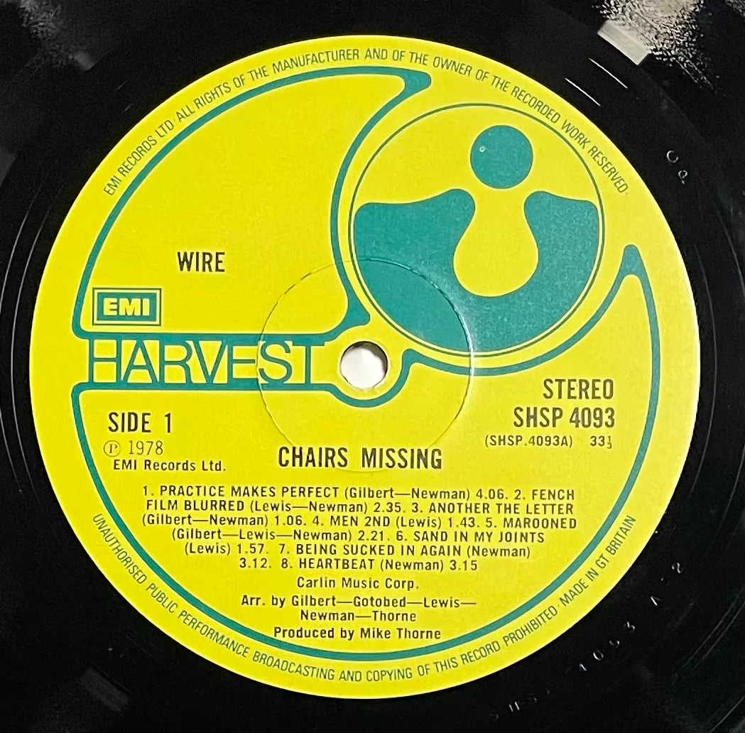 Wire – Chairs Missing 1978 UK First-Press Vinyl LP — product detail 3