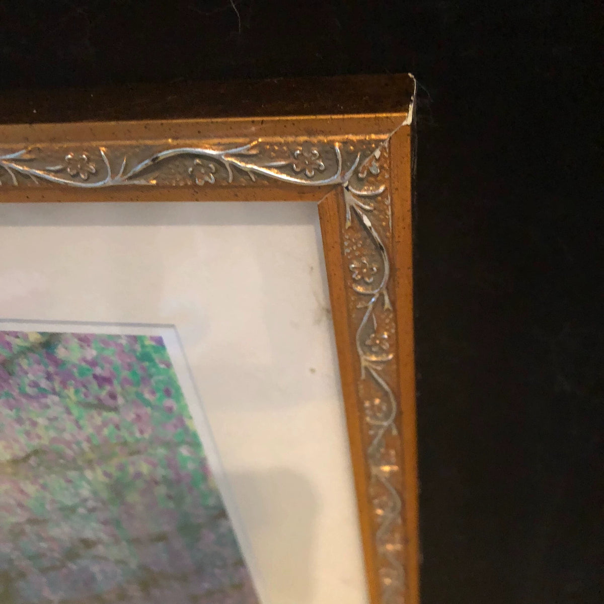Wisteria – Framed Japanese Print with Signature & Edition Markings – actual item photograph 8