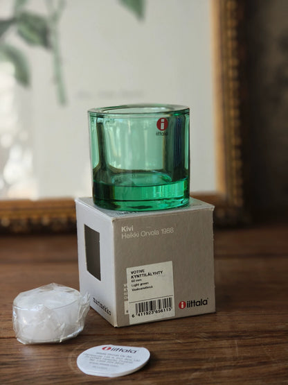Iittala Kivi – Glass Candle Holder — front view