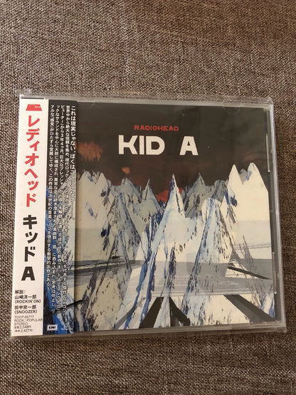Radiohead – Kid A, Japanese CD with OBI and Shop Sticker – actual item photograph