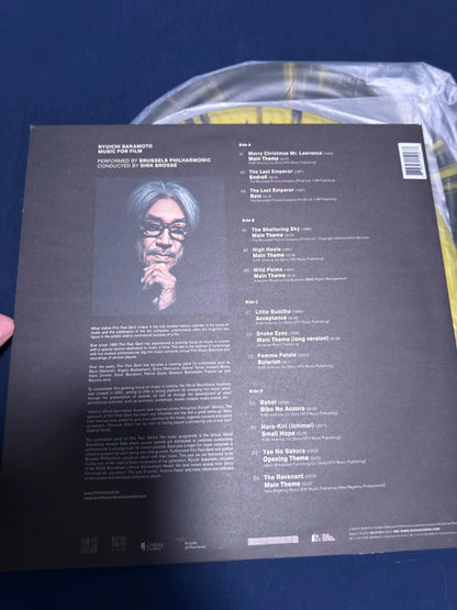 Ryuichi Sakamoto – Music for Film – Yellow Splatter 2LP – actual item photograph 2