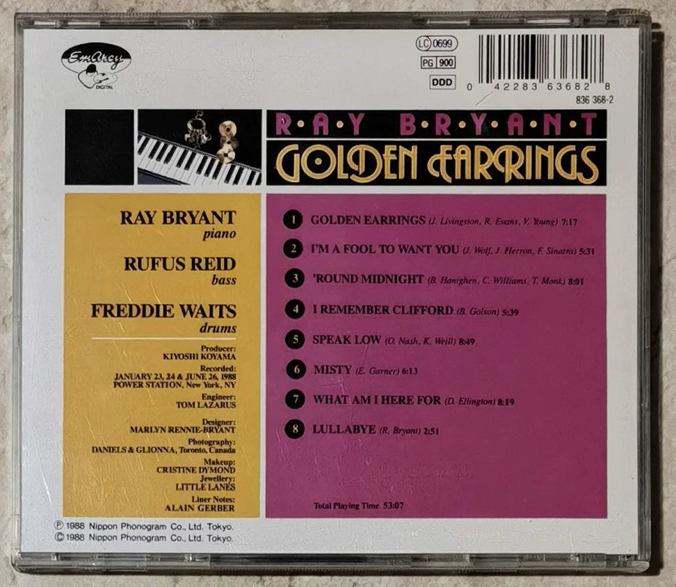 Ray Bryant – Golden Earrings – German CD