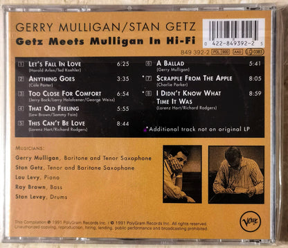 Stan Getz / Gerry Mulligan – Getz Meets Mulligan in Hi-Fi – German CD
