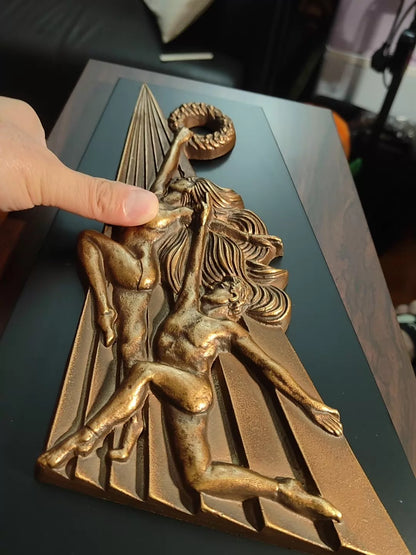 2004 Japanese Cultural Award – Decorative Metal Relief Plaque – detail 8